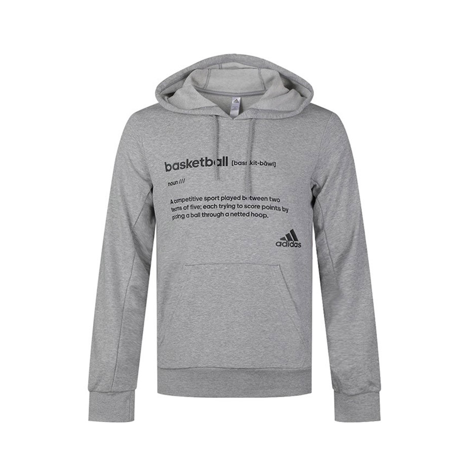 adidas 男子篮球针织连帽套头衫长袖卫衣 FR9336