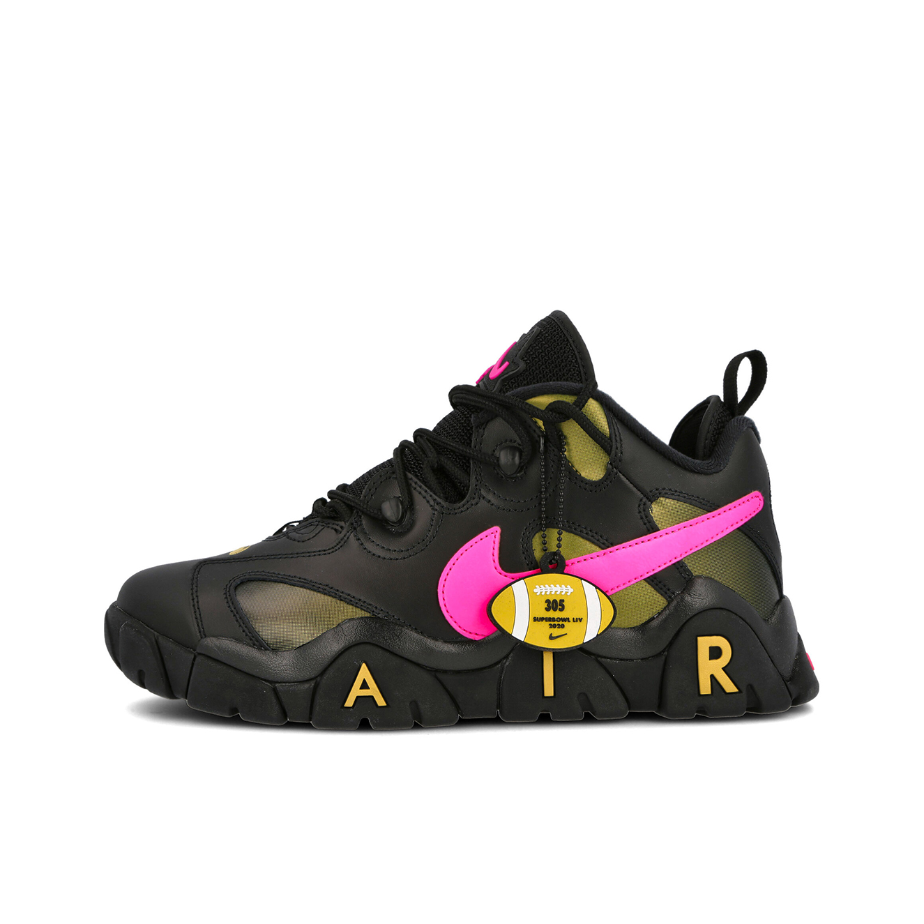 推荐商品：Nike Air Barrage 缓震耐磨 复古运动 防滑 篮球鞋 Super Bowl LIV 黑粉