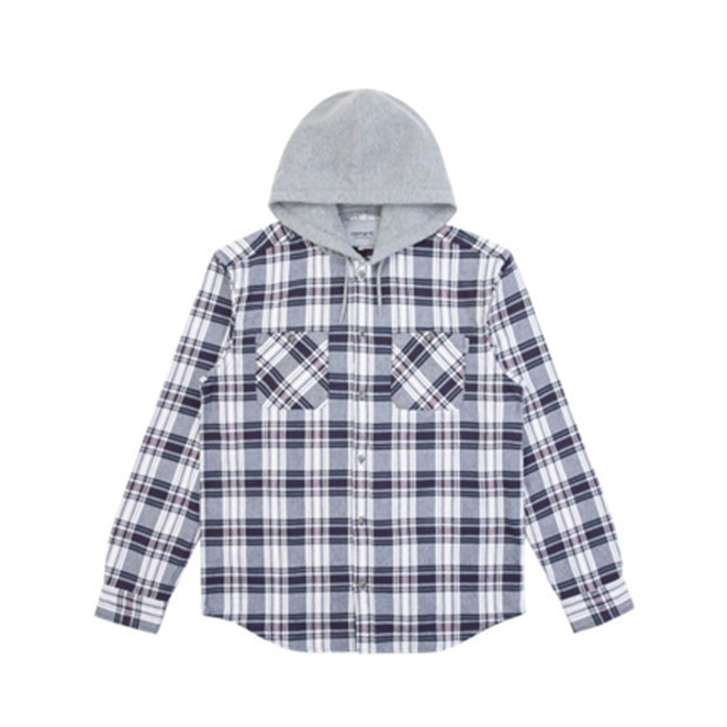 Carhartt WIP 连帽格纹夹克 男女同款