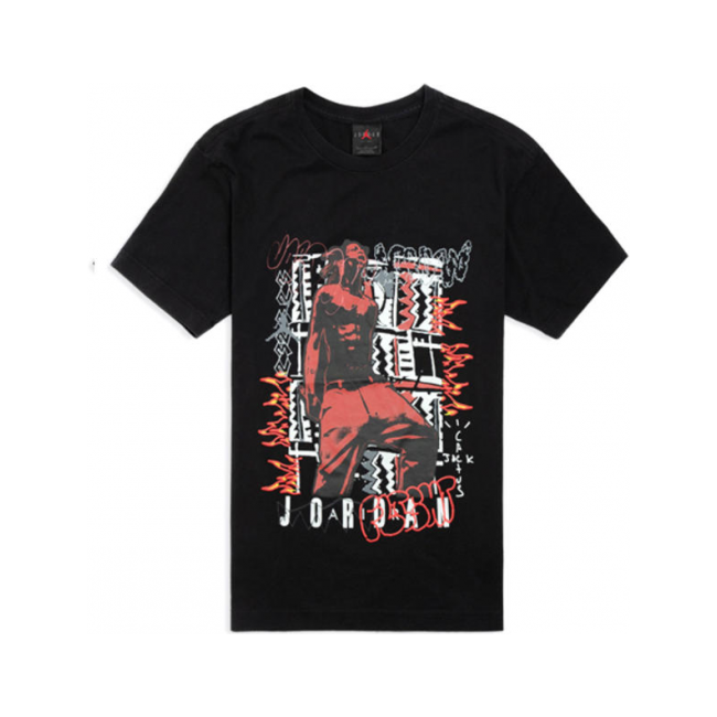 Jordan Brand x Travis Scott Houston rapper Tee Black CK4030-010圆领