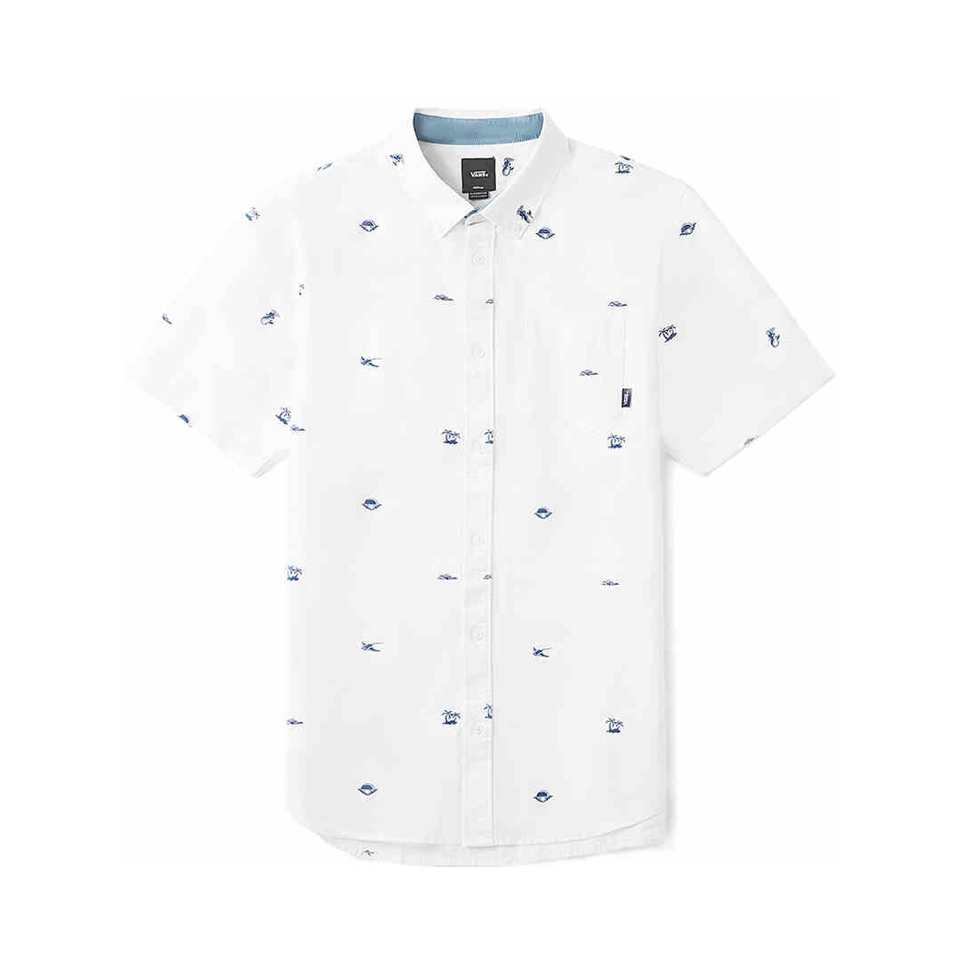 Vans 休闲沙滩印花短袖衬衫 VN0000MYYQJ