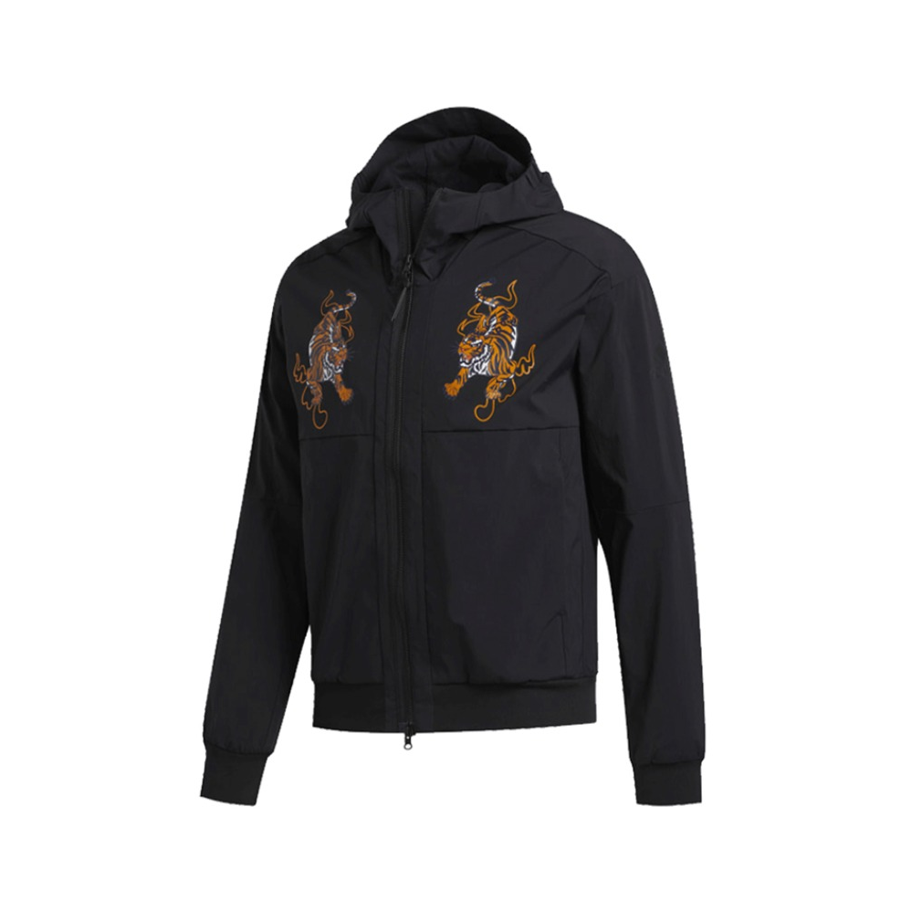 adidas CNY 运动型格猛虎印花外套连帽夹克 GG0766