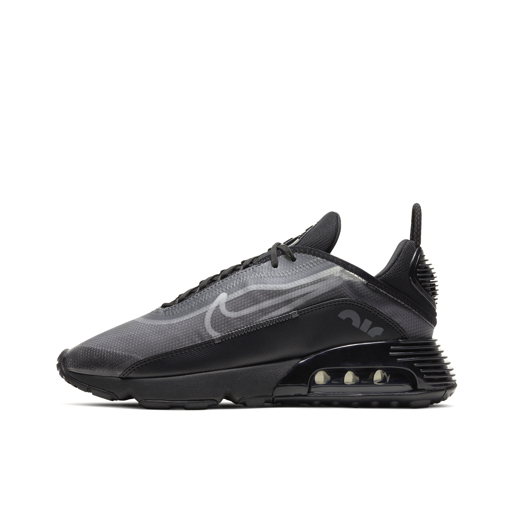 推荐商品：Nike Air Max 2090 跑鞋 缓震耐磨轻便透气潮流休闲舒适织物运动圆头回弹 Grey Black 灰色/黑色