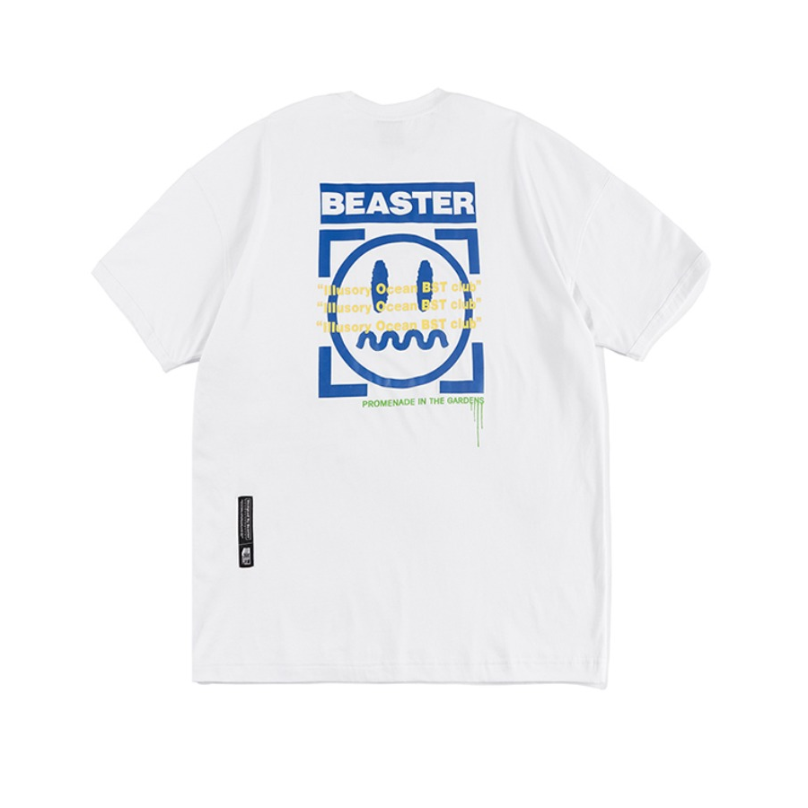 BEASTER 小恶魔鬼脸小雏菊反光印花透气短袖T恤 男女同款 SS20XT126