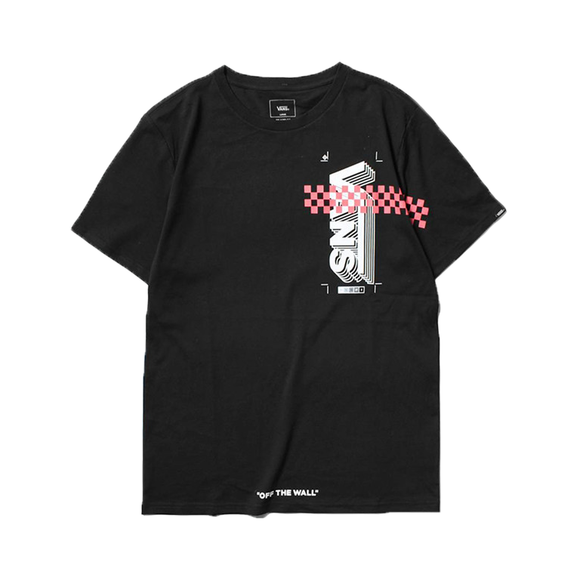 Vans 休闲3D字母印花圆领T恤 男女同款 VN0A4P43BLK
