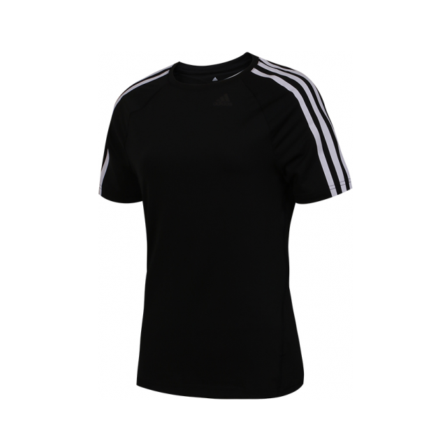 adidas 综合训练系列条纹圆领套头短袖T恤 BK2682