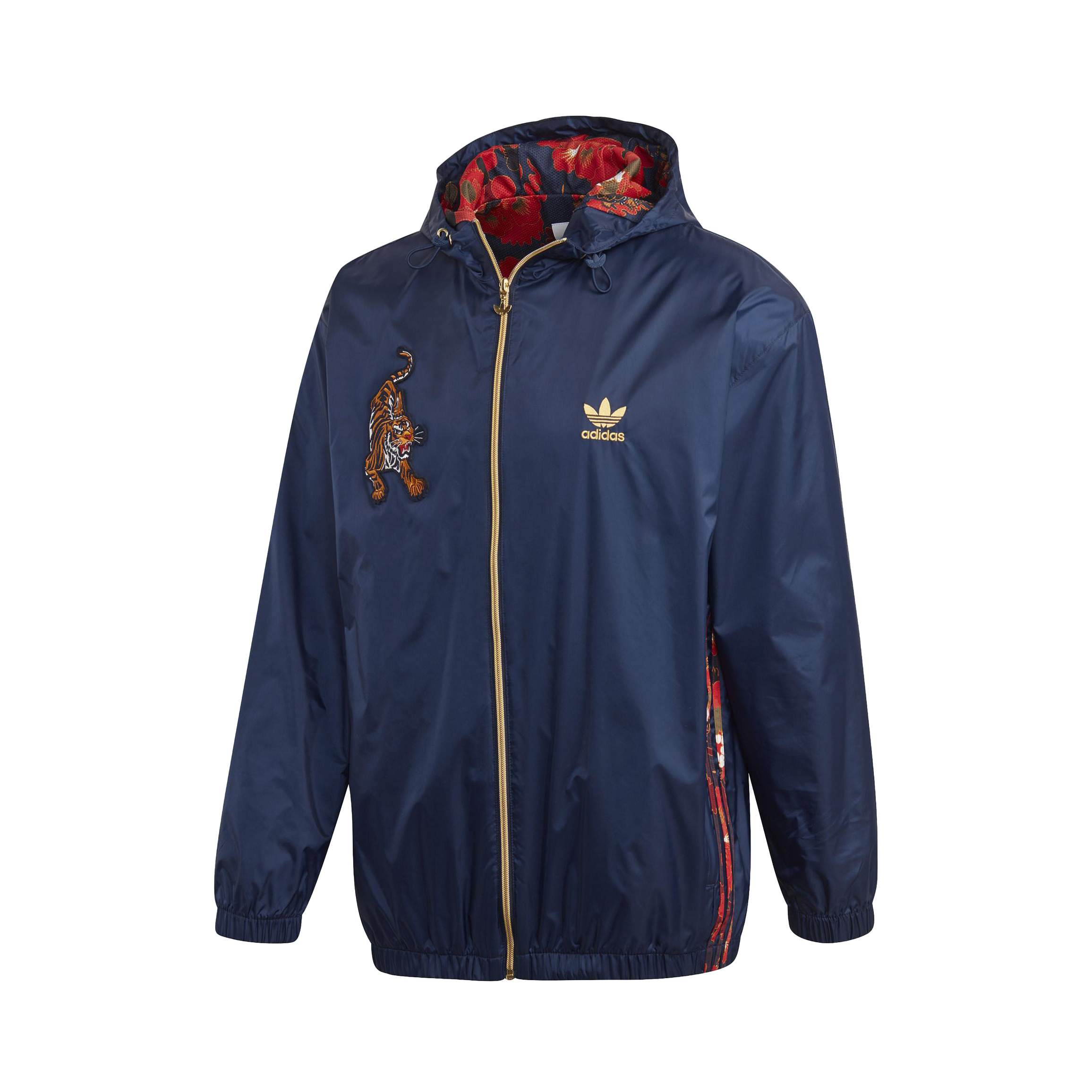 【陈奕迅联名同款】adidas Orignals/三叶草 HOODED JACKET 连帽长袖拉链夹克 GC8690