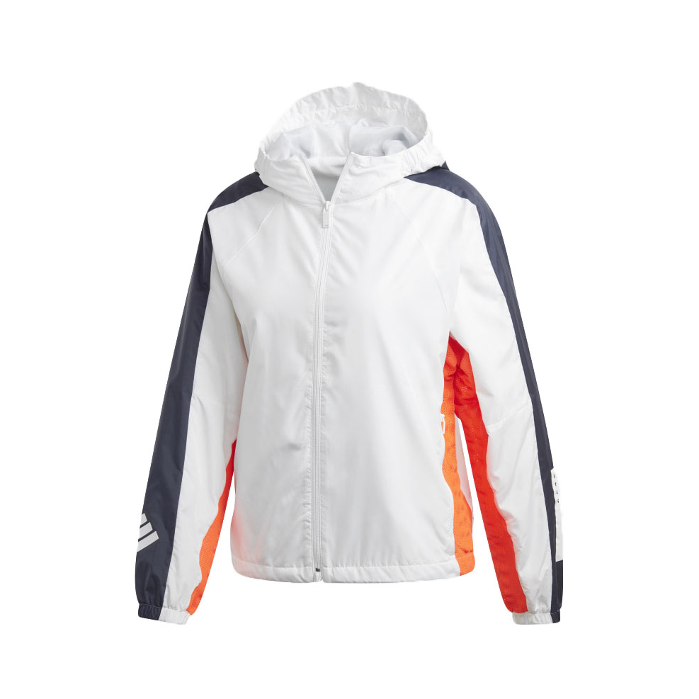 adidas 连帽防风梭织运动休闲夹克 男女同款 FI6732