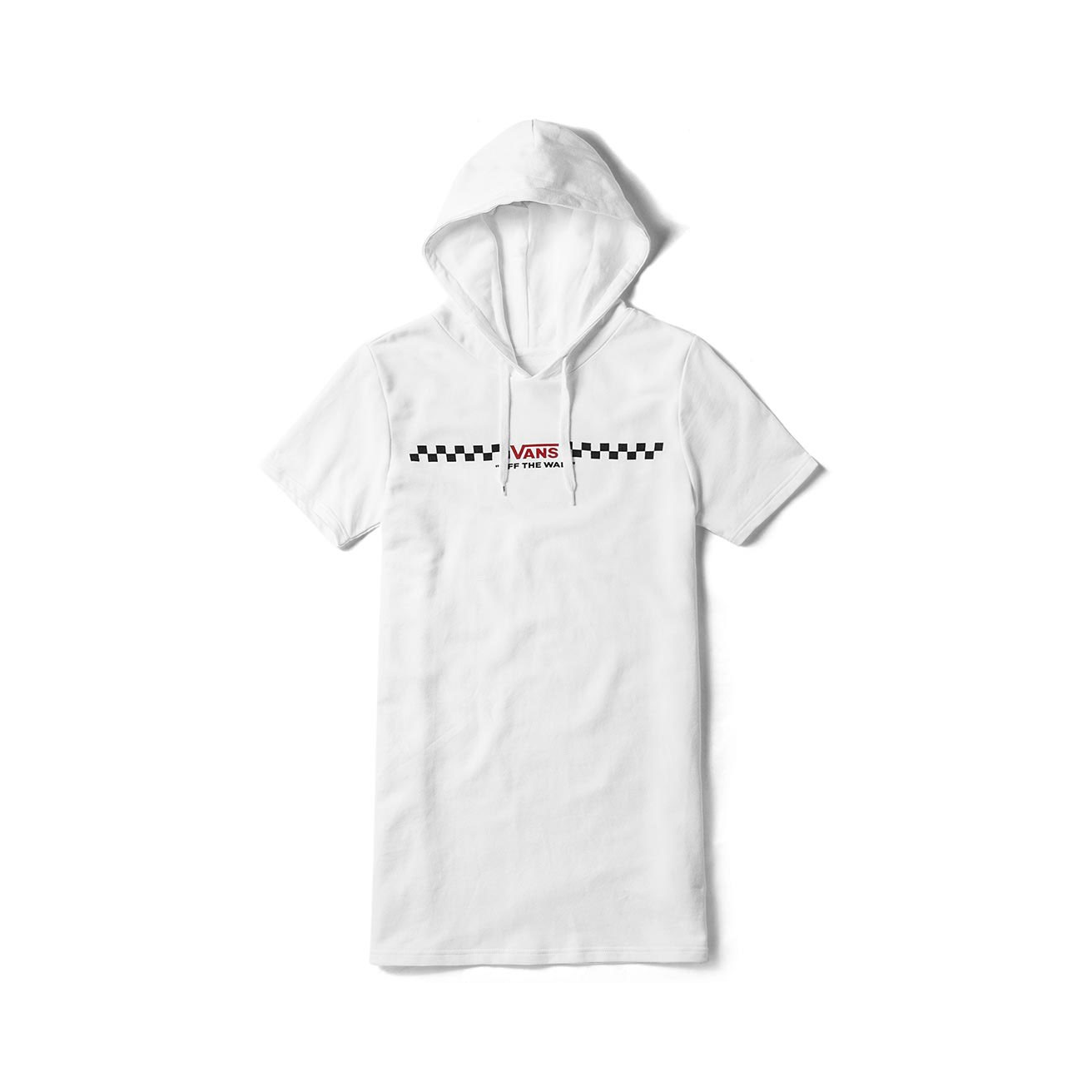 Vans 休闲棋盘格连帽T恤 男女同款 VN0A3TZ4WHT