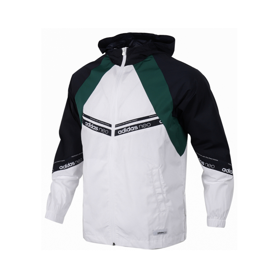 adidas 运动服拼接防外套防风夹克 FN6536
