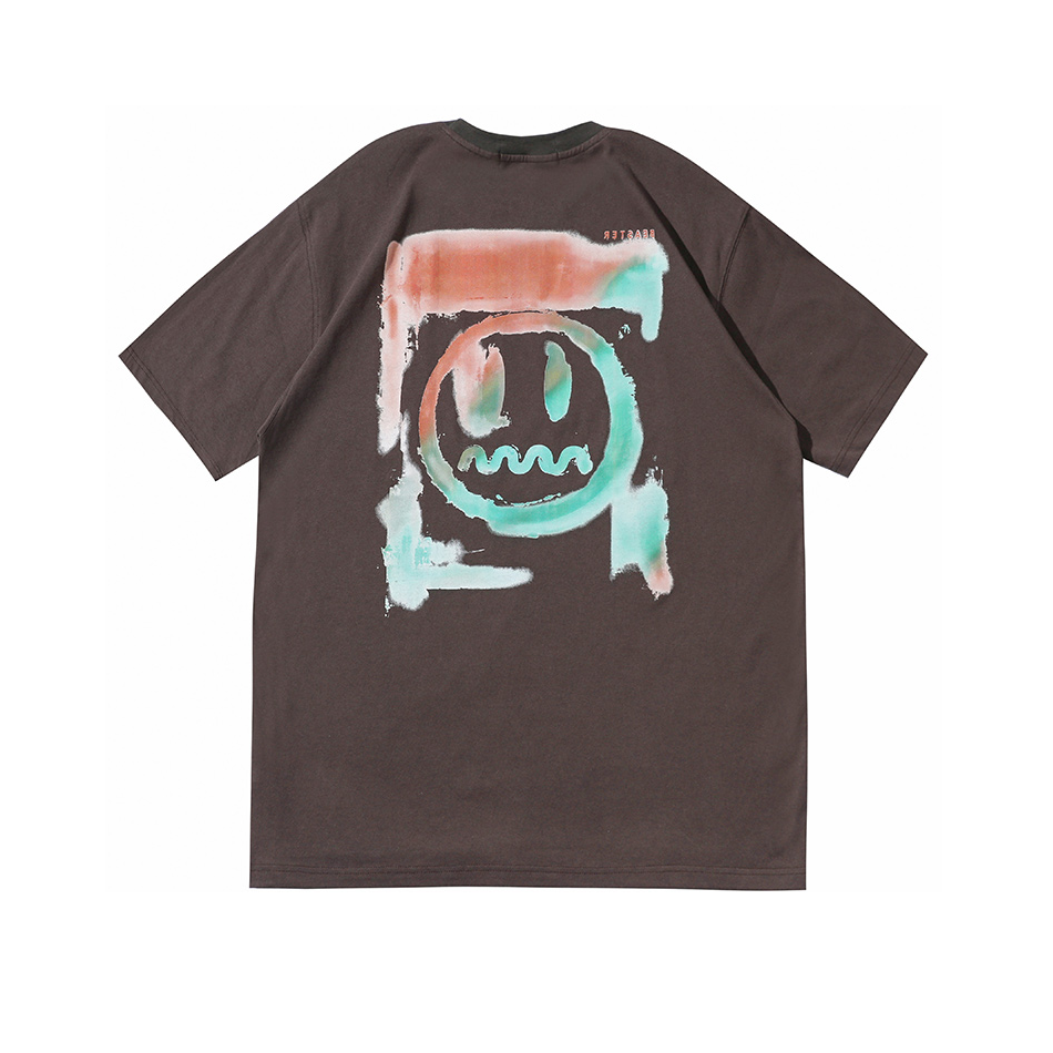 BEASTER ins小恶魔鬼脸印花撞色喷漆圆领短袖T恤 SS/ 男女同款 19NT51