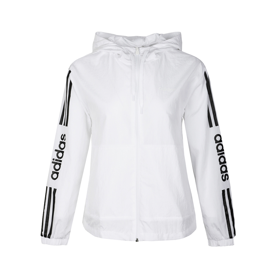 adidas 运动防风休闲抽绳连帽夹克 男女同款 FP7472
