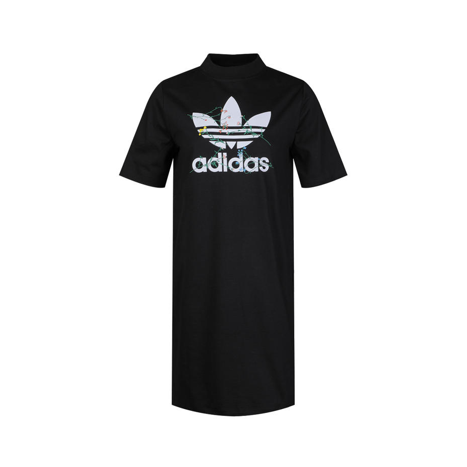 【杨幂同款】adidas Originals 运动休闲修身短袖套头圆领T恤 男女同款 FL0037