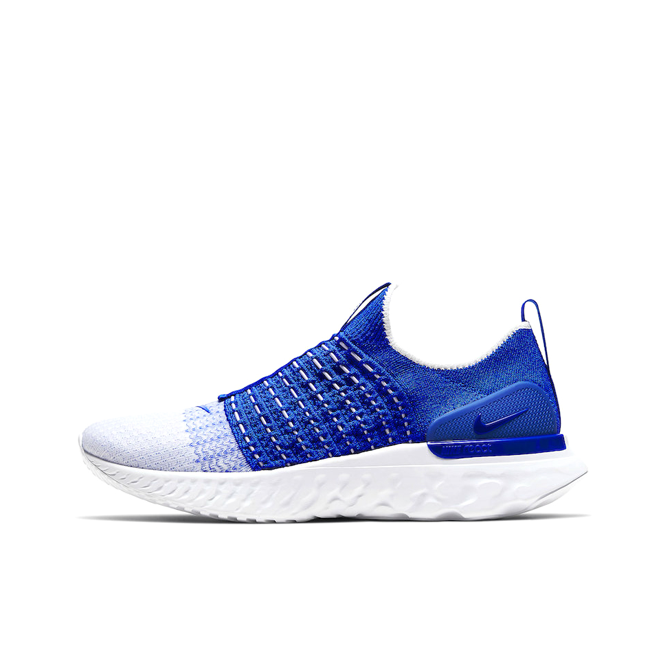 推荐商品：Nike React Phantom Run Flyknit 2 跑鞋 轻便透气耐磨防滑减震休闲舒适泡棉织物回弹编织 Photo Blue 蓝白