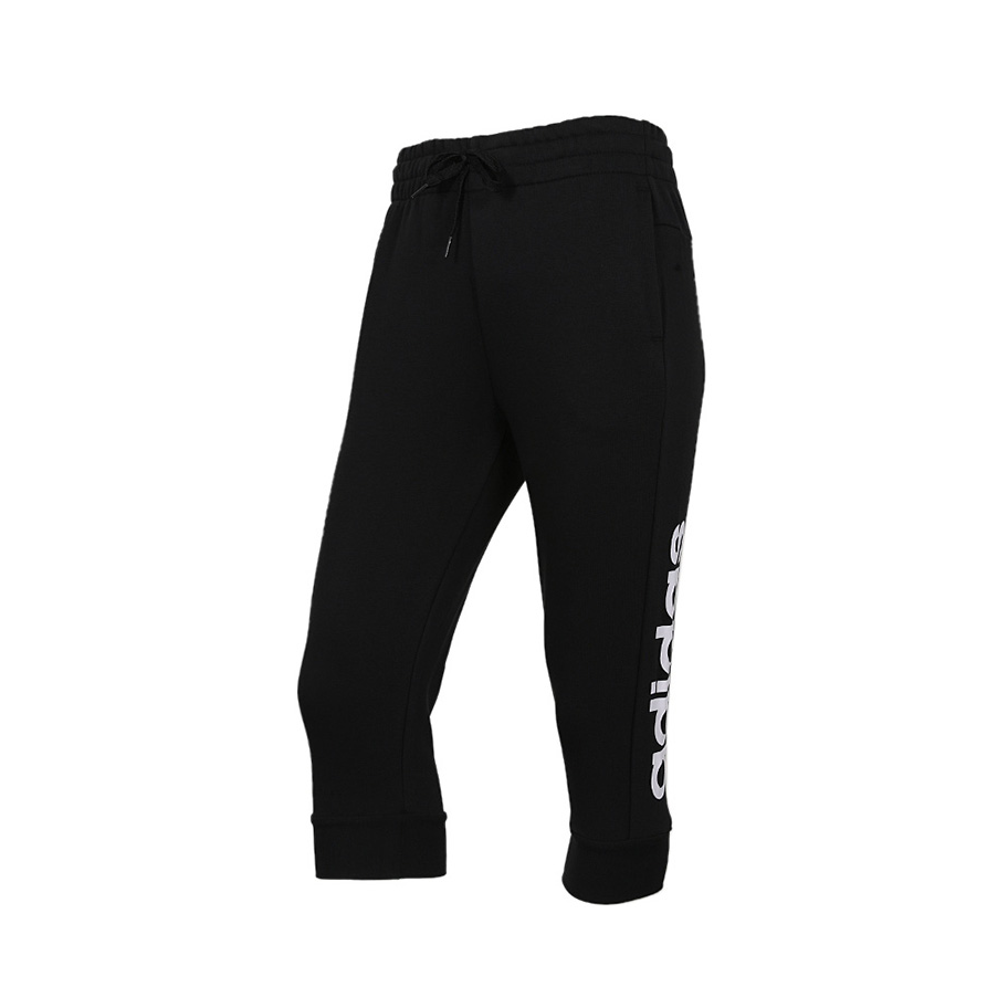 adidas 针织修身七分裤中裤 男女同款 DP2397