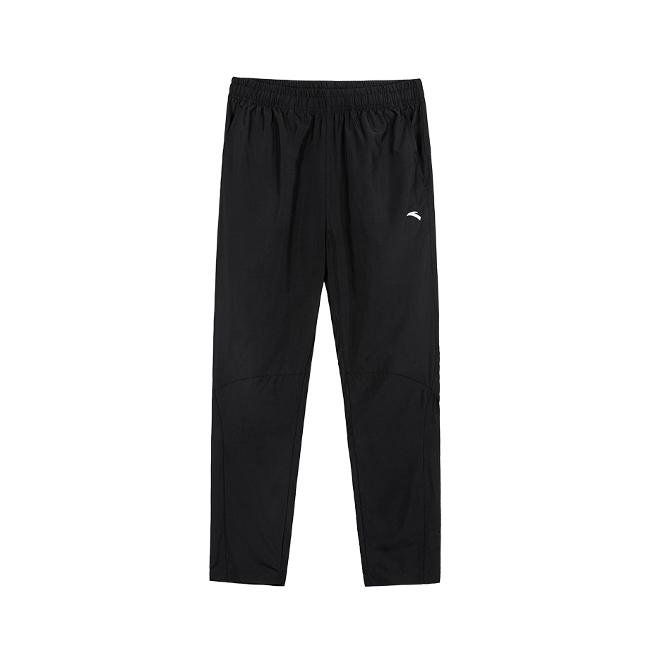 Anta 速干冰丝纯色透气梭织直筒束脚修身运动长裤 95017505