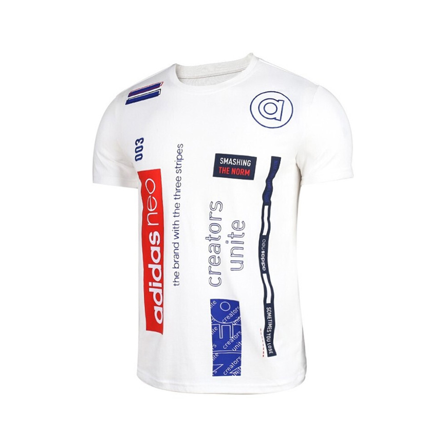 adidas 运动休闲圆领T恤 EJ7076