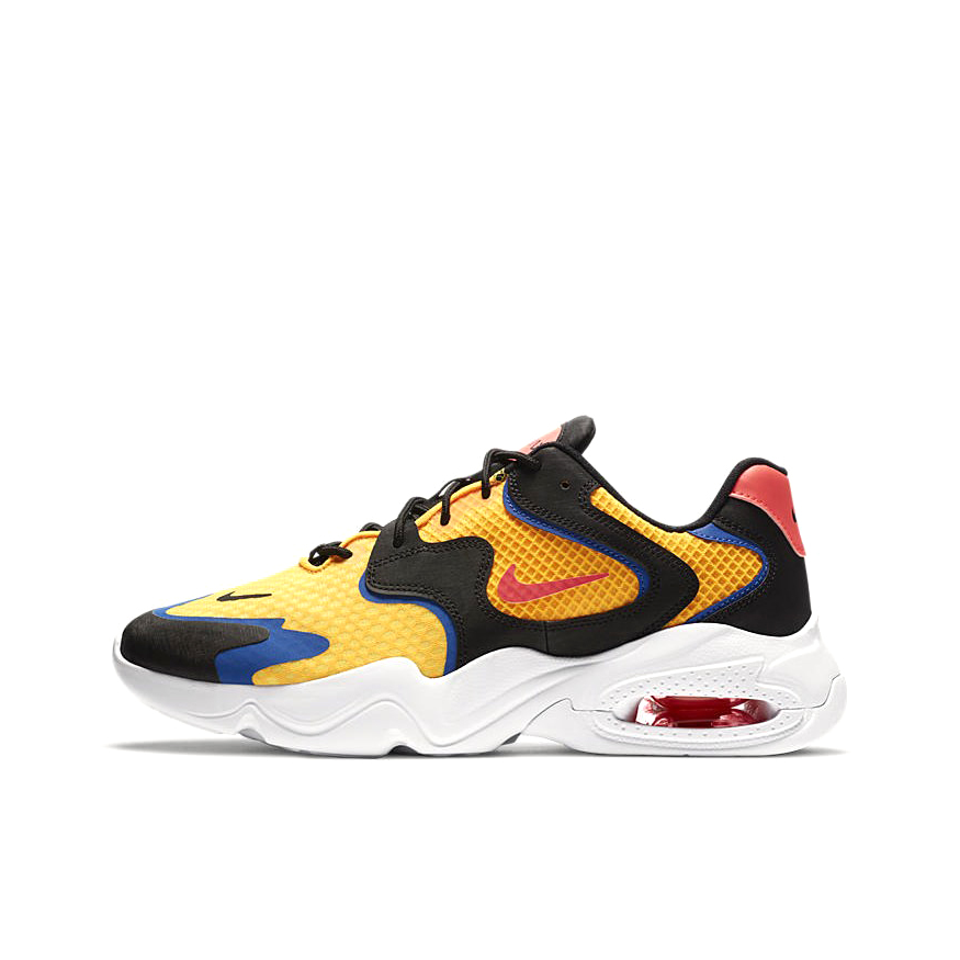 推荐商品：Nike Air Max 2X 跑鞋 缓震舒适复古透气耐磨防滑织物合成革圆头 黄黑白