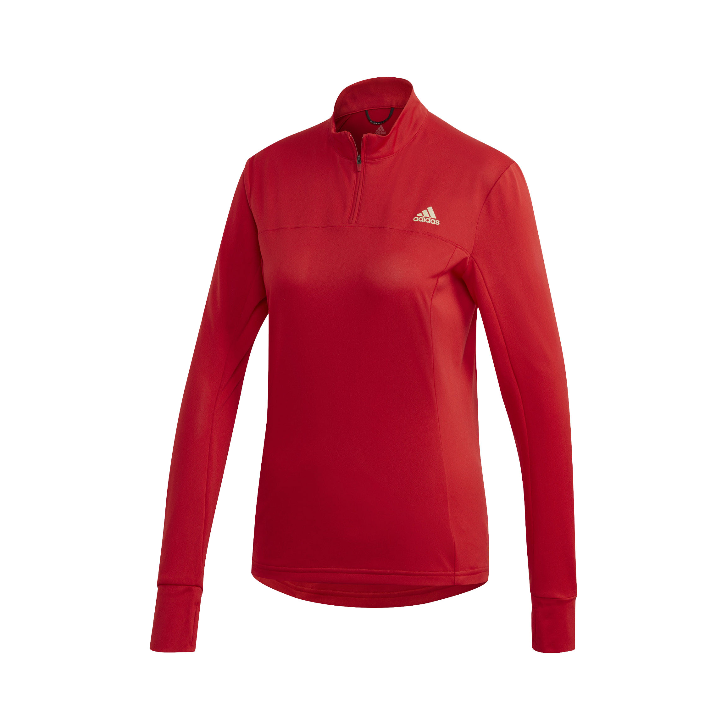 adidas 跑步训练舒适立领长袖T恤 GE5833