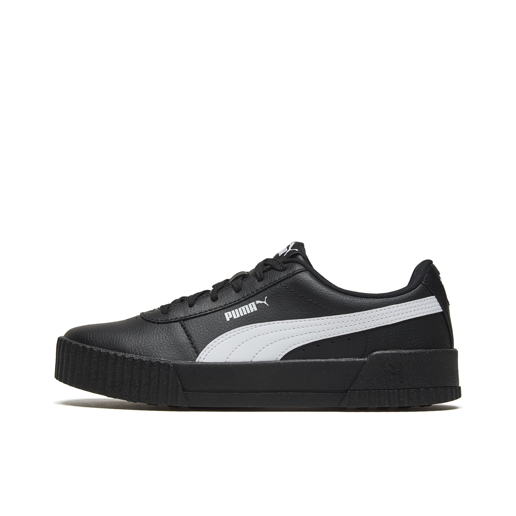 推荐商品：Puma/彪马 Carina 板鞋 防滑耐磨增高复古厚底运动防水 女款/黑色/白色