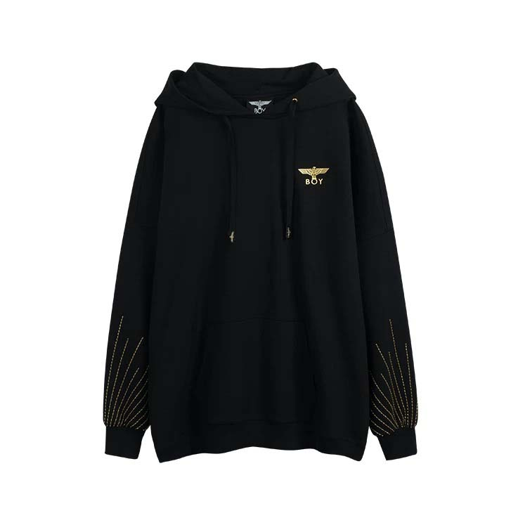 Boy London 秋金线绣英文LOGO情侣连帽卫衣 男女同款 T01302