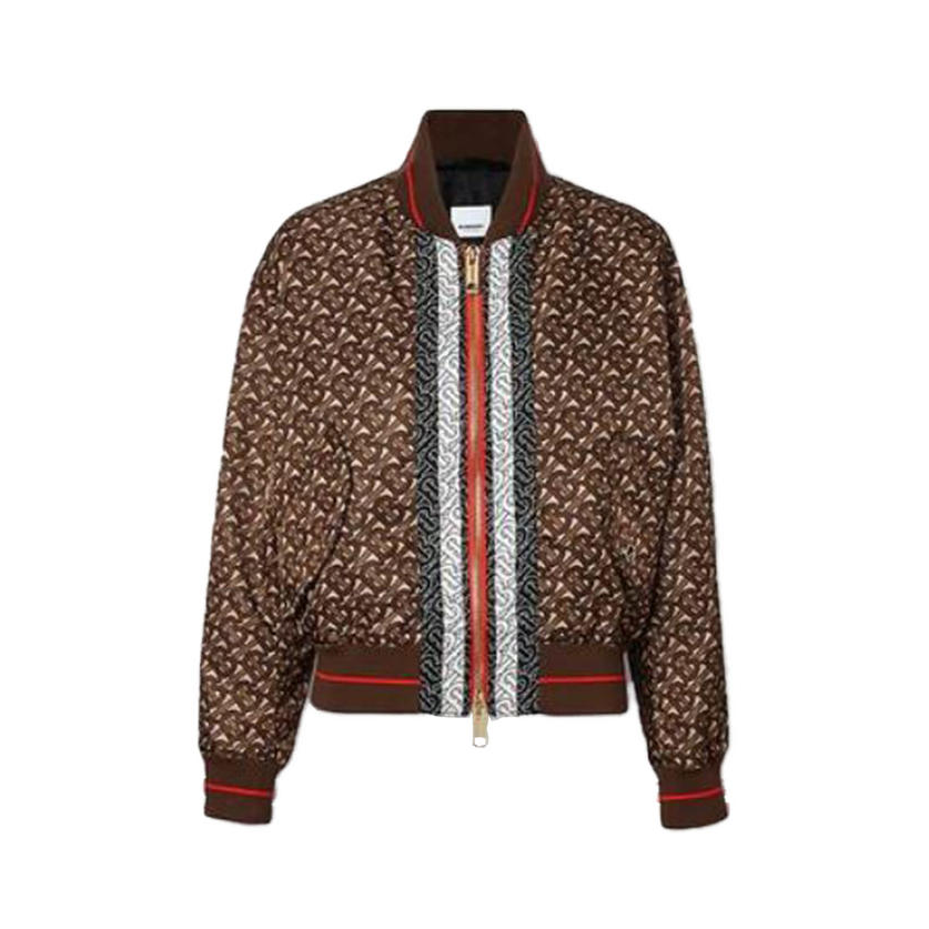 BURBERRY/博柏利 满印LOGO专属标识尼龙飞行夹克