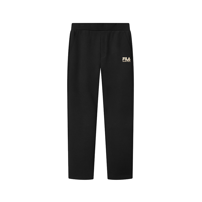 FILA 运动直筒针织长裤 男女同款 F11M018614FBK