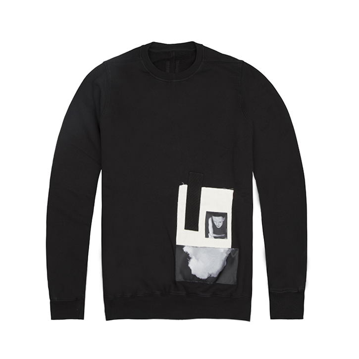 Rick Owens 个性设计师头像贴布套头卫衣