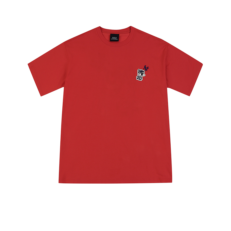 MLB 美职棒男女后背巴克狗狗印花潮流圆领短袖T恤 31TSCM031