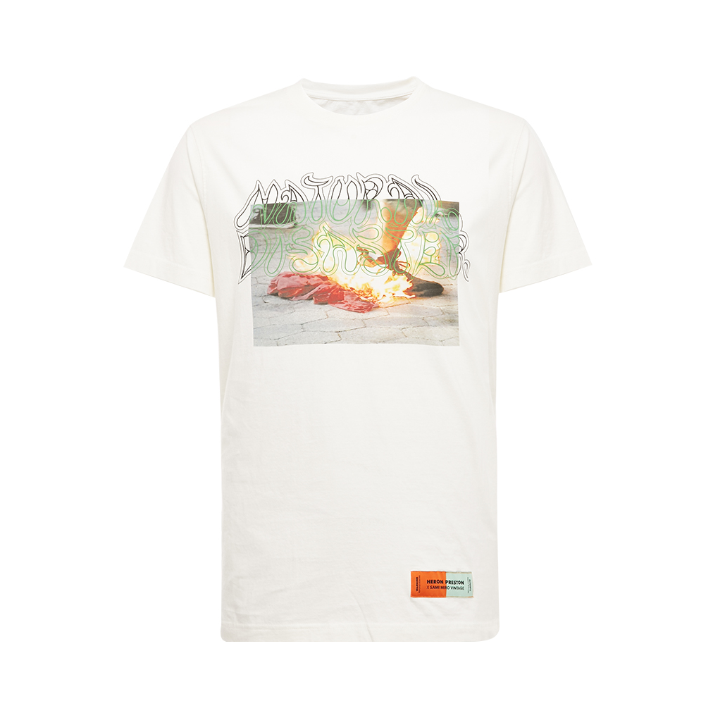 Heron Preston 白色/黑色全棉印花男士时尚潮流短袖T恤 HMAA004S20914037
