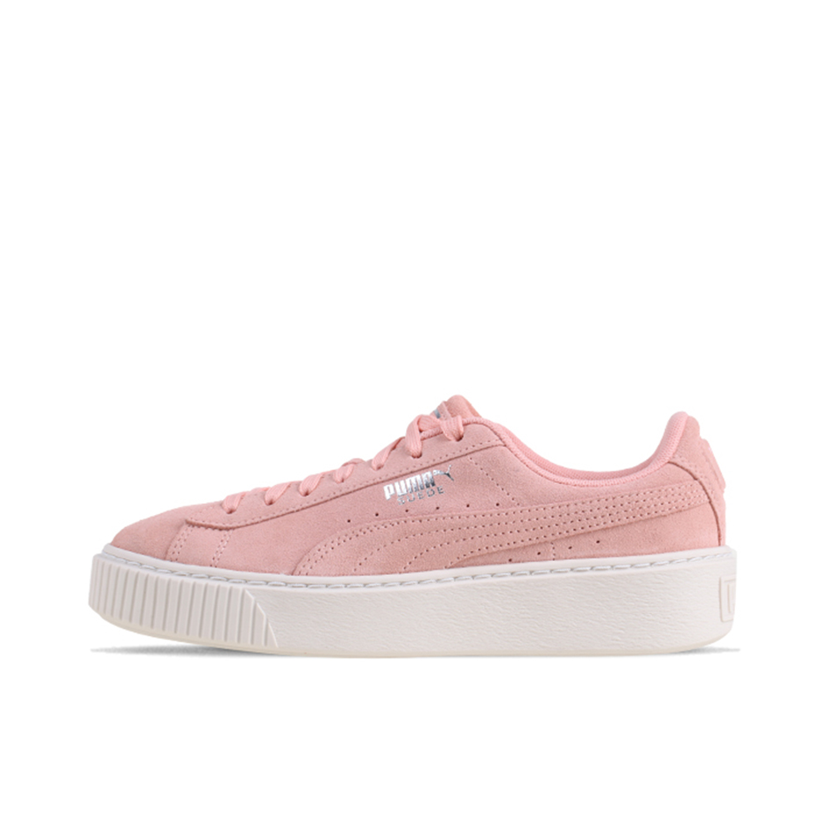 推荐商品：Puma/彪马 Suede Platform Rihana 蕾哈娜 松糕鞋 板鞋 复古百搭防滑耐磨舒适厚底休闲 LightPink/White 粉奶白