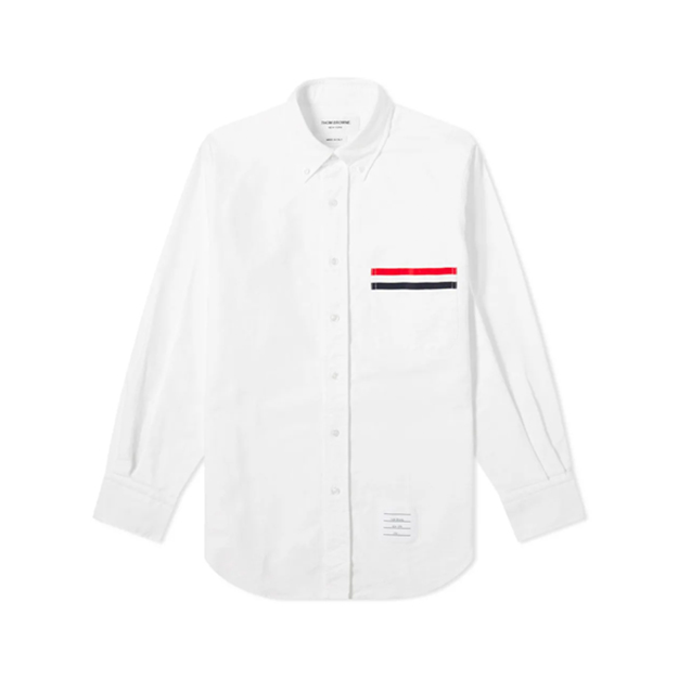 Thom Browne 条纹口袋长袖衬衫 MWL288A00139-100