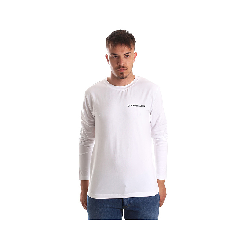 Calvin Klein 纯色透气长袖T恤 J30J310489