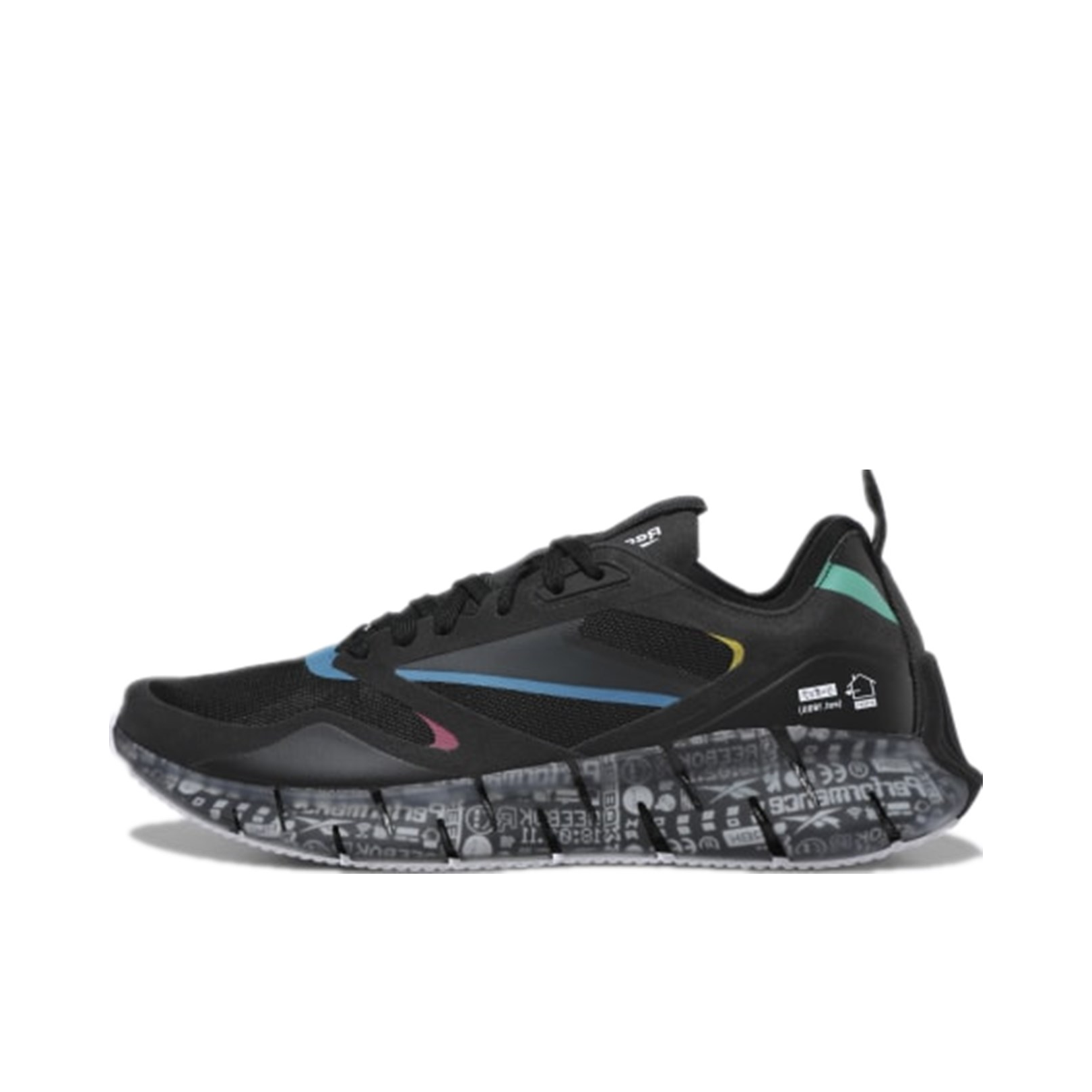 推荐商品：Reebok/锐步 Zig Kinetica Concept 运动休闲鞋 减震回弹防滑耐磨舒适透气圆头复古轻便 Black Eye Patch联名/黑色/蓝色/红色
