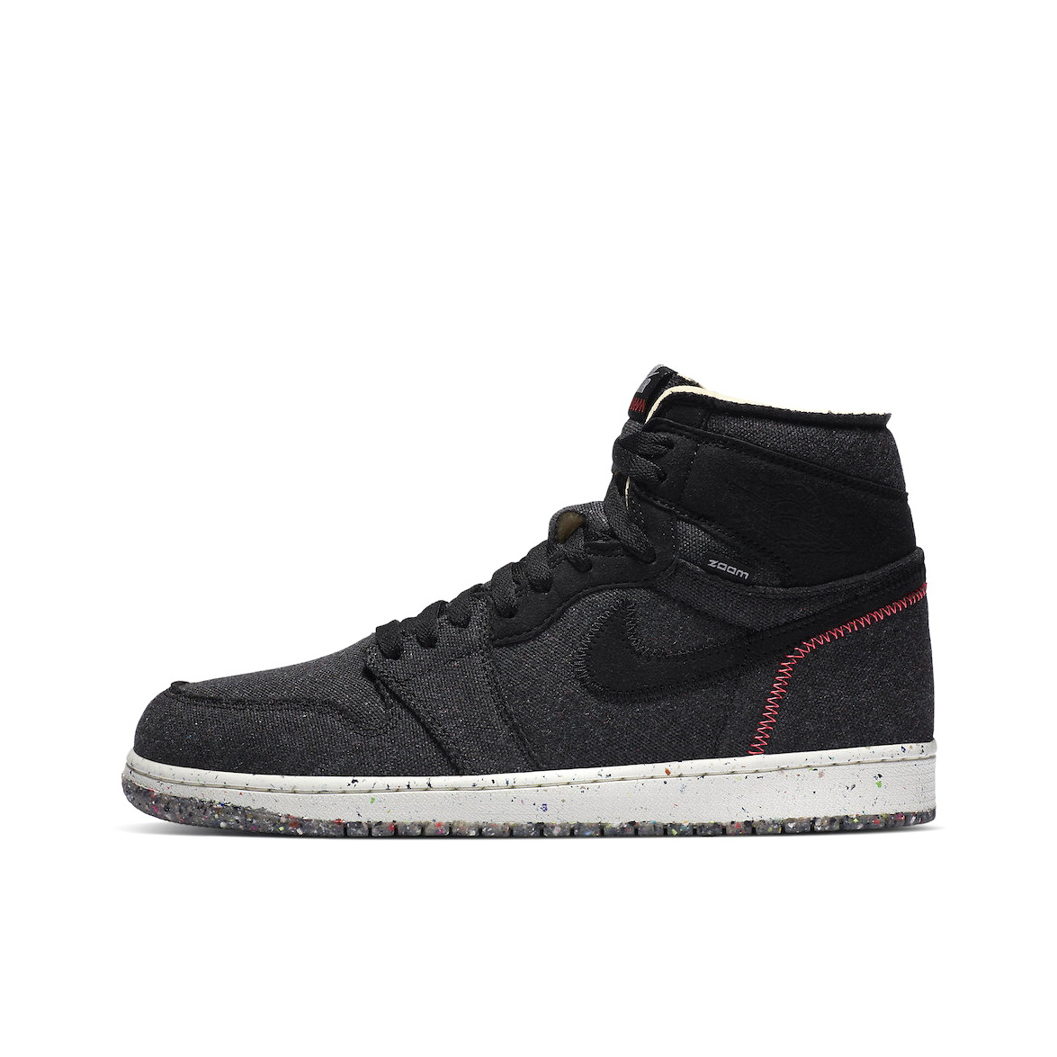 推荐商品：Air Jordan 1 板鞋 运动休闲鞋 复古潮流支撑合成革 Space Hippie 高帮/环保材质/深灰