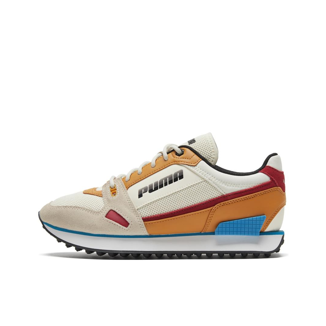 推荐商品：Puma/彪马 Mile Rider 增高 耐磨防滑 减震透气 舒适轻便 复古百搭 运动休闲鞋 米白/红色/赤褐