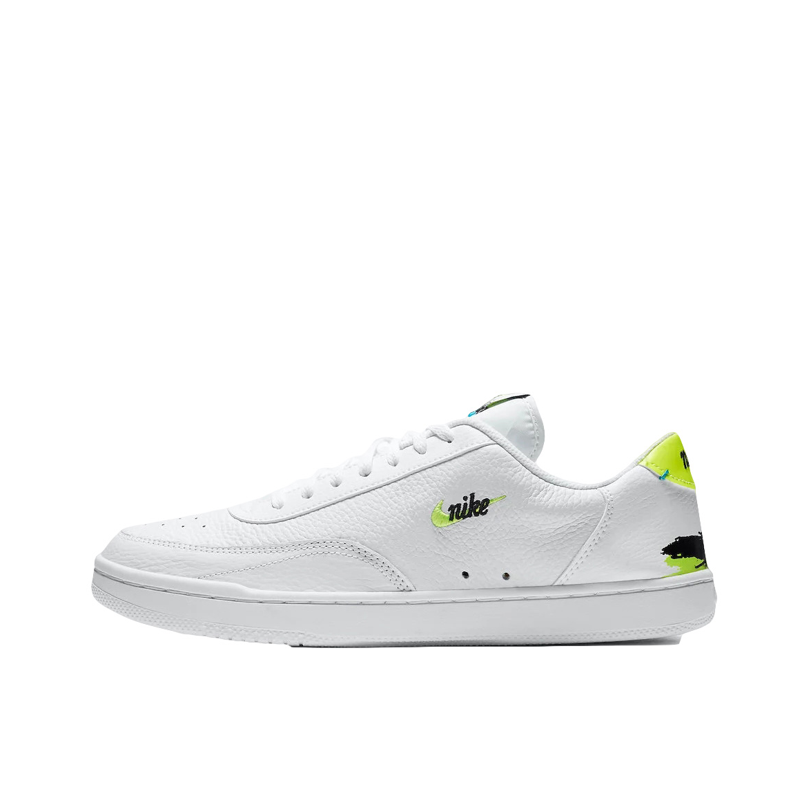 推荐商品：Nike Court Vintage 滑板鞋 板鞋 防滑耐磨轻便透气舒适减震时尚复古 白色/荧黄/松石绿