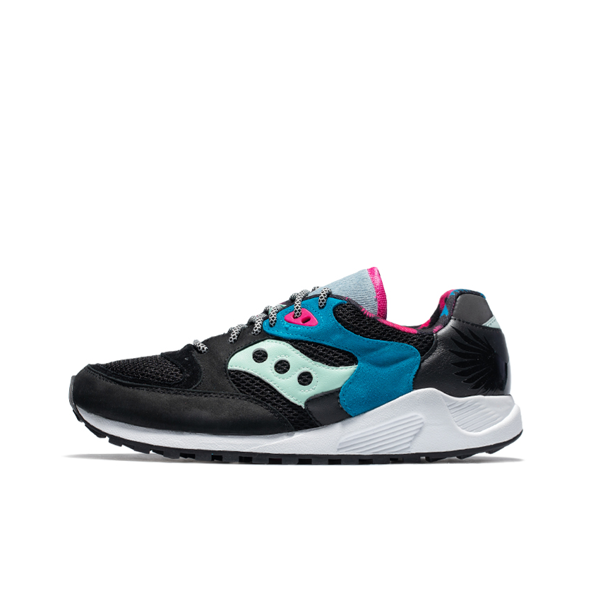 推荐商品：Saucony/索康尼 Jazz 4000 爵士 减震 防滑耐磨 网布 轻便 防水 潮流休闲 跑鞋 黑色/蓝色