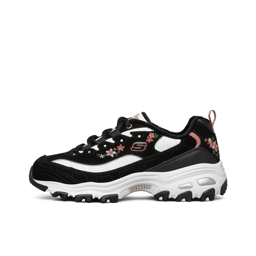 推荐商品：Skechers/斯凯奇 D'Lites 1.0 奶茶熊 熊猫鞋 老爹鞋 闪穿鞋 厚底增高复古缓震百搭 加绒/花卉刺绣/黑色