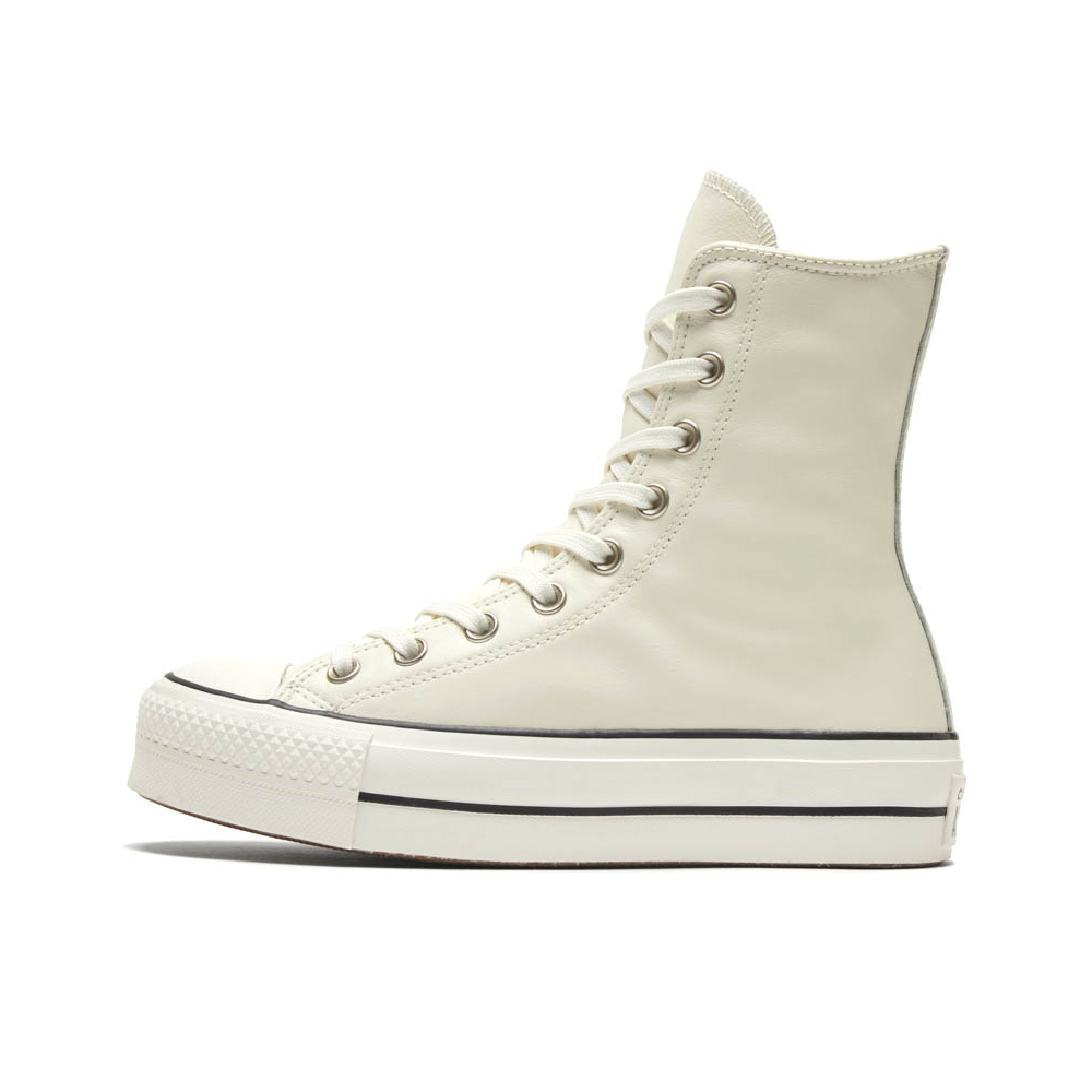 推荐商品：Converse/匡威 Chuck Taylor All Star Lift 帆布鞋 简约复古经典防滑耐磨舒适厚底圆头甜酷贴合松糕底流光风 高帮/米白