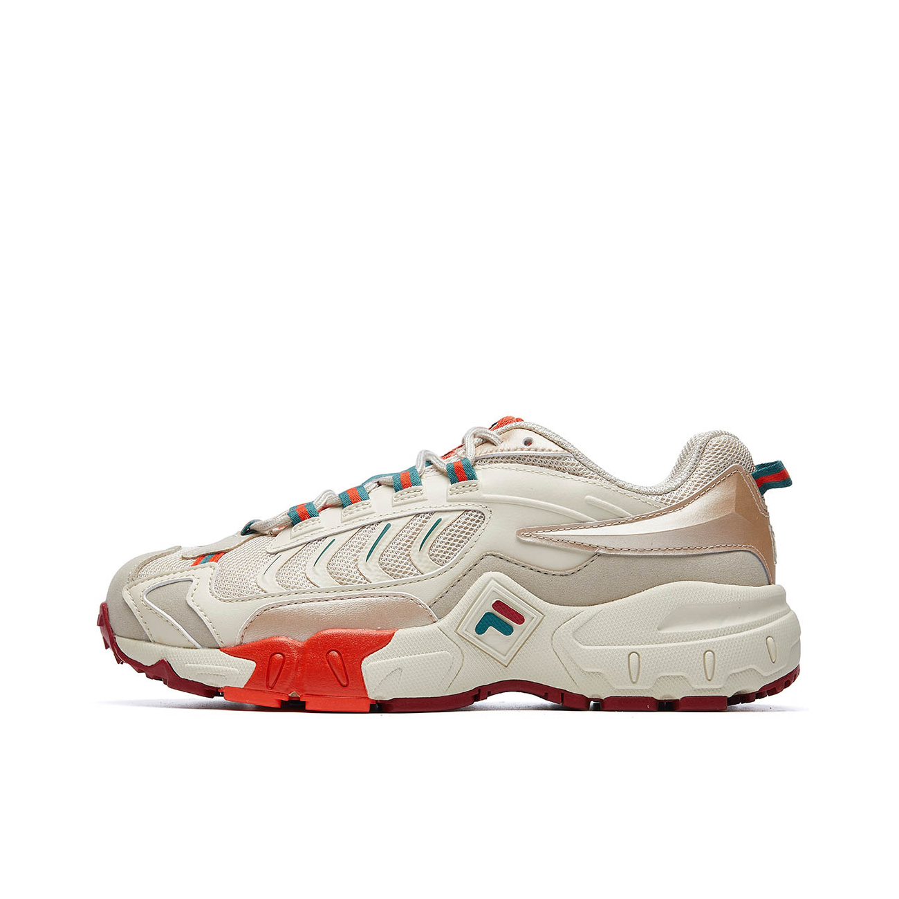 推荐商品：FILA/斐乐 掠夺者 网布透气 减震轻便 复古 跑鞋 F12W041115F 米色