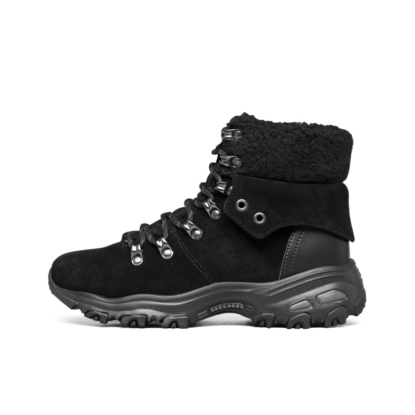 推荐商品：Skechers/斯凯奇 Modern Comfort Winter 防滑轻便 舒适保暖 休闲鞋 167087 黑色