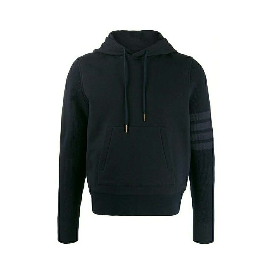 THOM BROWNE 四条纹棉质连帽卫衣 男女同款 MJT236A03377