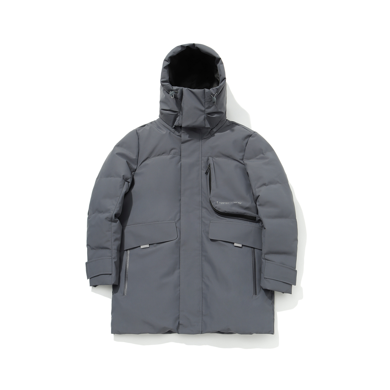 Li Ning 运动时尚系列可拆卸鸭绒连帽中长款羽绒服 AYMQ247-1