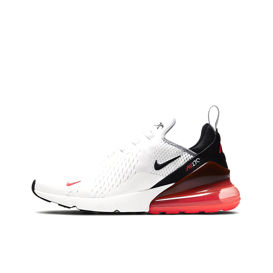 推荐商品：Nike Air Max 270 气垫缓震 轻便透气 耐磨 时尚复古 舒适百搭 防滑 支撑 防水 织物 跑鞋 白色/黑色/粉红