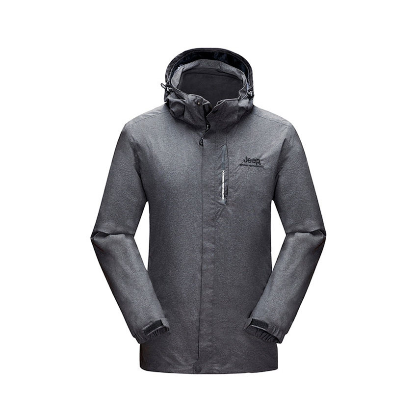 Jeep 户外防寒迷彩三合一登山服可拆卸冲锋衣 男女同款 J942094088