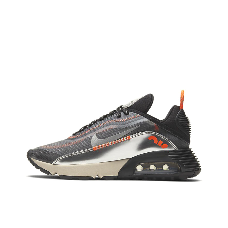 推荐商品：Nike Air Max 2090 跑鞋 缓震耐磨轻便透气潮流休闲舒适织物运动圆头回弹 3M联名/黑色/金属银/橙色