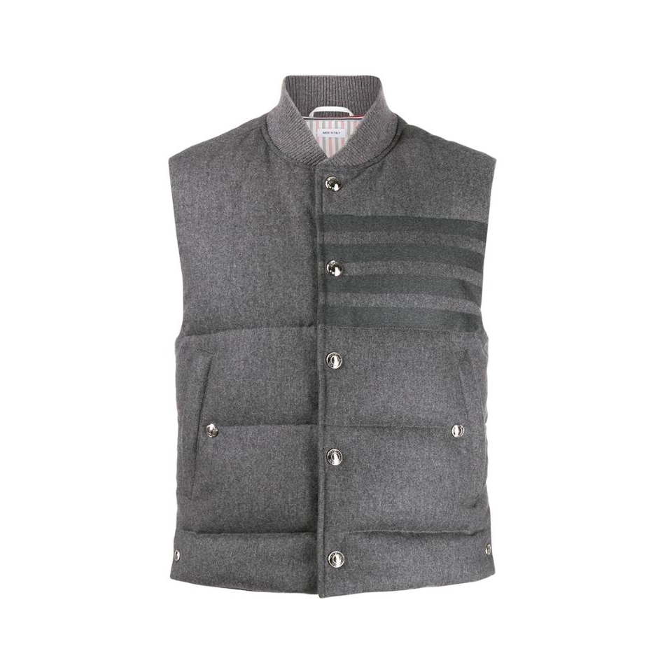 Thom Browne 男士法兰绒羽绒四条纹马甲 14777141