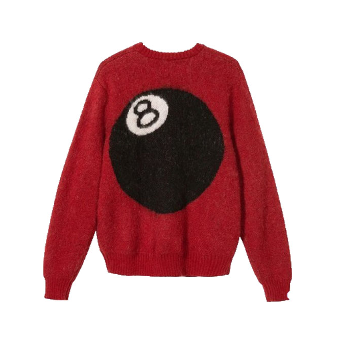 Stussy 8 Ball Heavy Brushed Mohair Sweater 男女休闲宽松毛衣