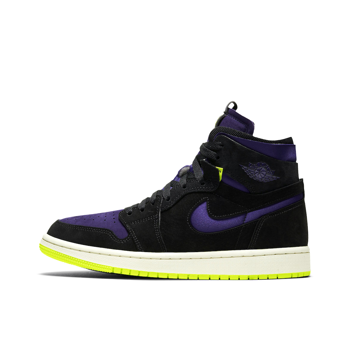 推荐商品：Air Jordan 1 板鞋 运动休闲鞋 复古潮流支撑合成革 Plum Purple CMFT/高帮/万圣节/柠檬毒液